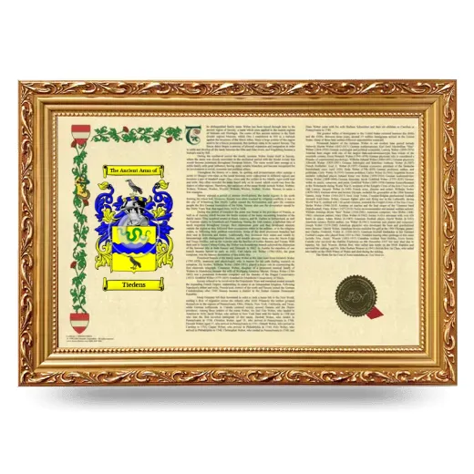 Tiedens Armorial Landscape Framed - Gold