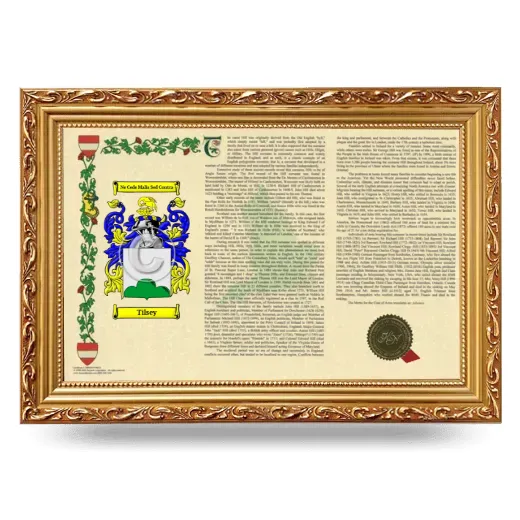 Tilsey Armorial Landscape Framed - Gold