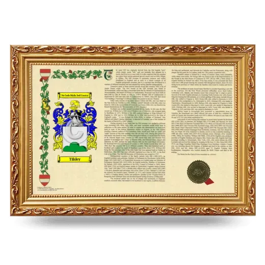 Tilsley Armorial Landscape Framed - Gold