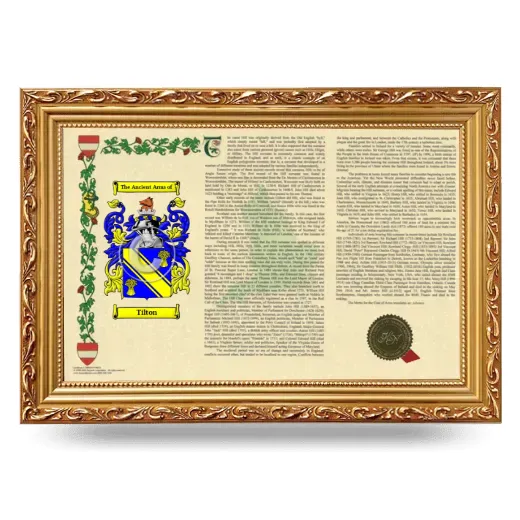 Tilton Armorial Landscape Framed - Gold