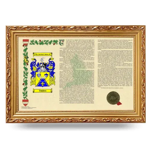 Timken Armorial Landscape Framed - Gold