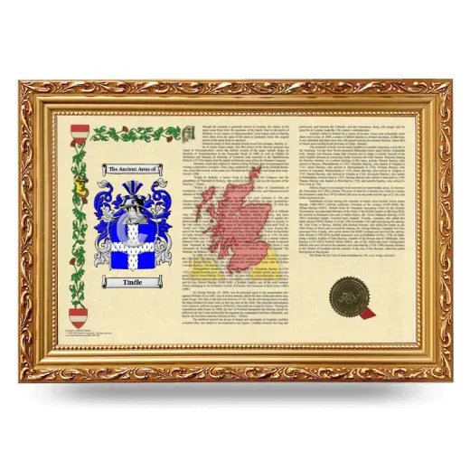 Tindle Armorial Landscape Framed - Gold
