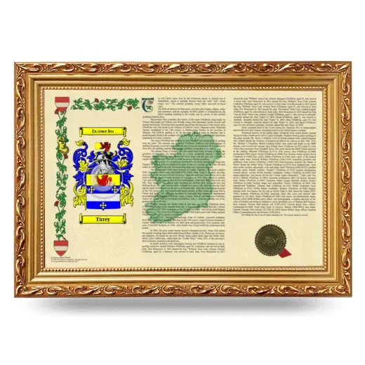 Tirrey Armorial Landscape Framed - Gold