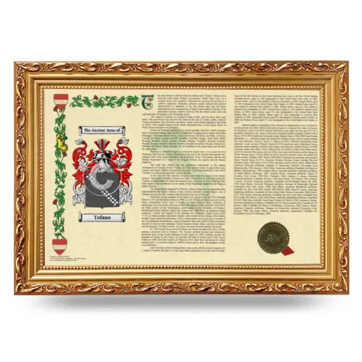 Tofano Armorial Landscape Framed - Gold