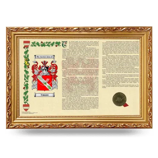 Tomass Armorial Landscape Framed - Gold