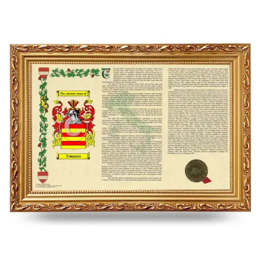Tomasso Armorial Landscape Framed - Gold