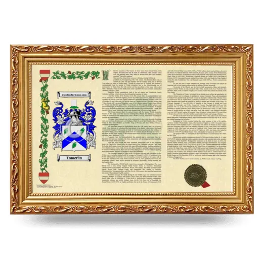Tomerlin Armorial Landscape Framed - Gold