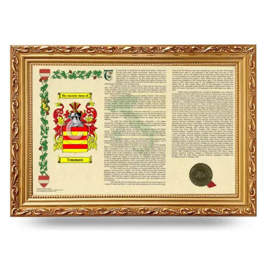 Tommasi Armorial Landscape Framed - Gold