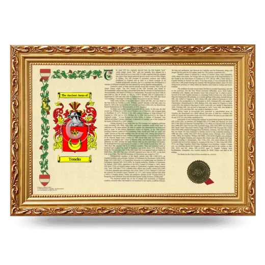Toncks Armorial Landscape Framed - Gold