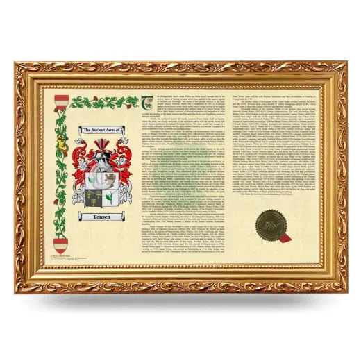 Tonsen Armorial Landscape Framed - Gold