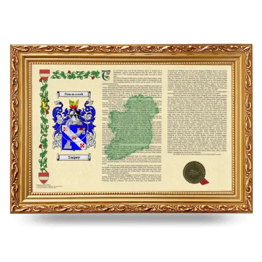 Torpey Armorial Landscape Framed - Gold