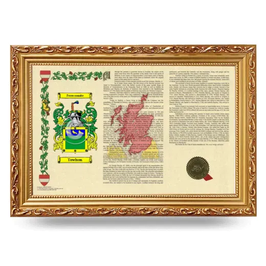 Towlson Armorial Landscape Framed - Gold