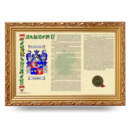 Traenkner Armorial Landscape Framed - Gold