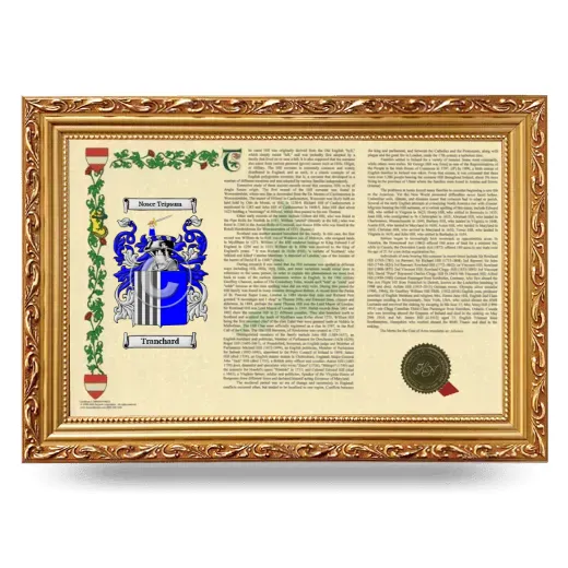 Tranchard Armorial Landscape Framed - Gold