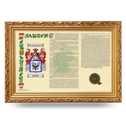 Trauber Armorial Landscape Framed - Gold