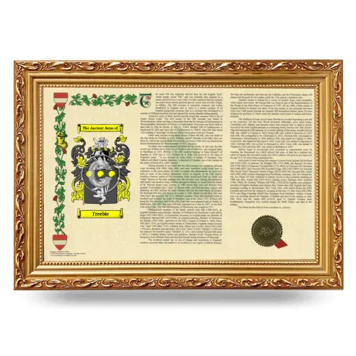 Treebie Armorial Landscape Framed - Gold