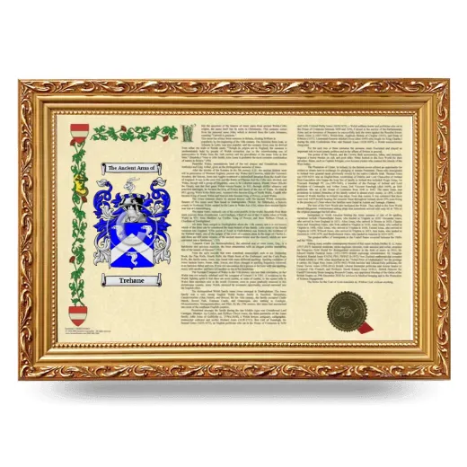 Trehane Armorial Landscape Framed - Gold
