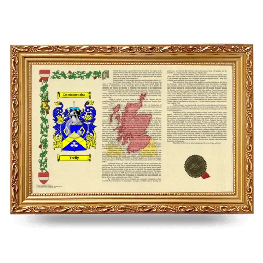 Trelly Armorial Landscape Framed - Gold