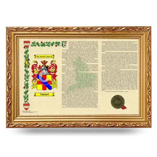 Trimmel Armorial Landscape Framed - Gold