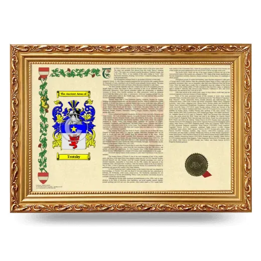 Trotsky Armorial Landscape Framed - Gold