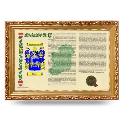 Troyer Armorial Landscape Framed - Gold