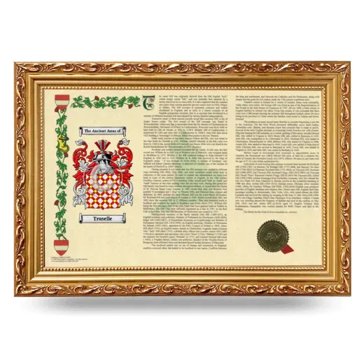 Truselle Armorial Landscape Framed - Gold