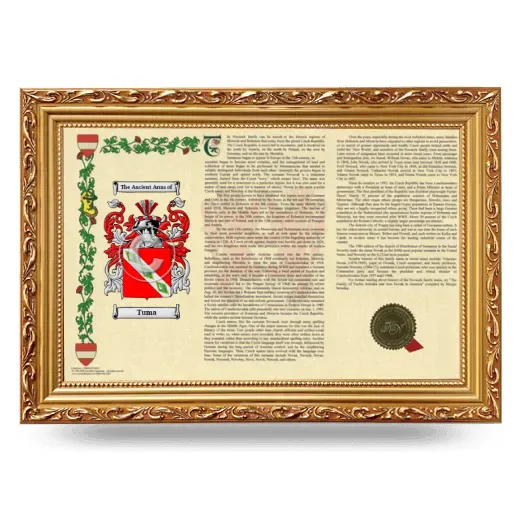 Tuma Armorial Landscape Framed - Gold