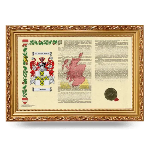 Twaites Armorial Landscape Framed - Gold