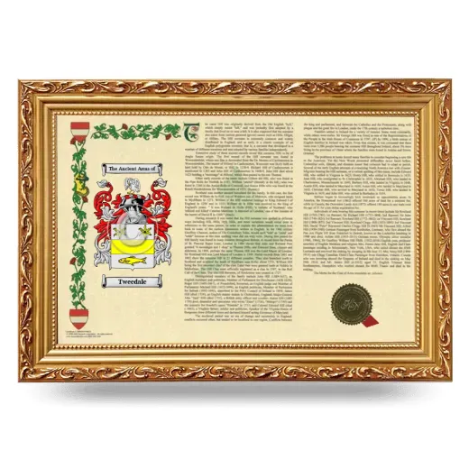 Tweedale Armorial Landscape Framed - Gold