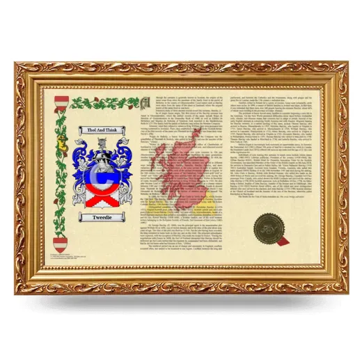 Tweedie Armorial Landscape Framed - Gold