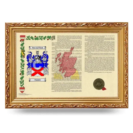 Tweety Armorial Landscape Framed - Gold