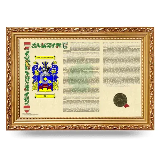 Uller Armorial Landscape Framed - Gold