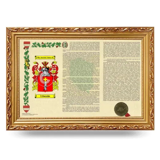 Urbanska Armorial Landscape Framed - Gold