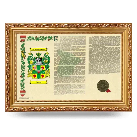 Urruti Armorial Landscape Framed - Gold