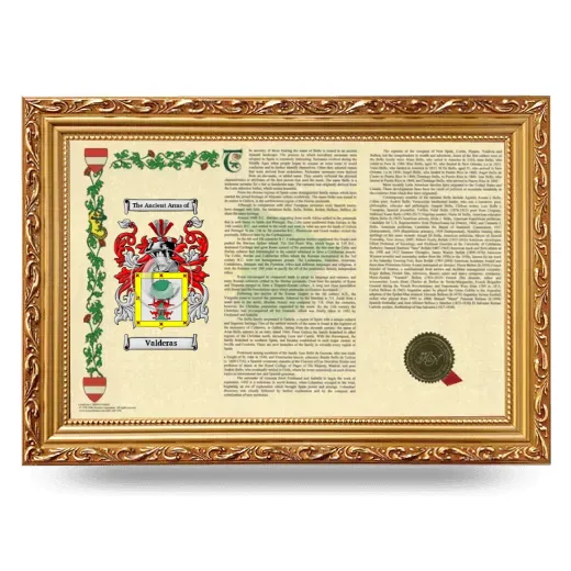 Valderas Armorial Landscape Framed - Gold
