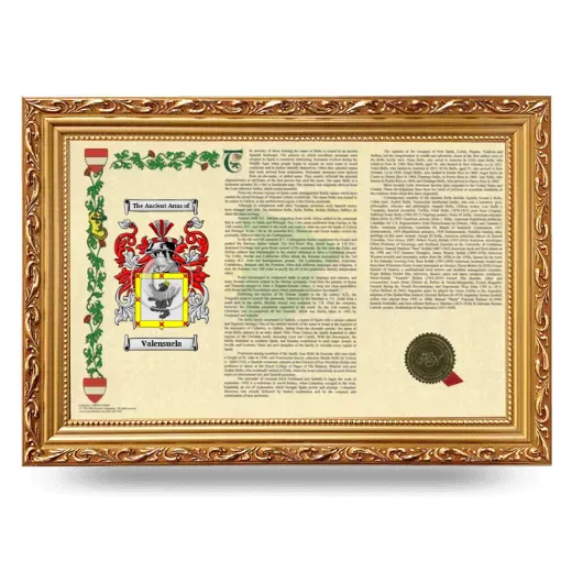 Valensuela Armorial Landscape Framed - Gold