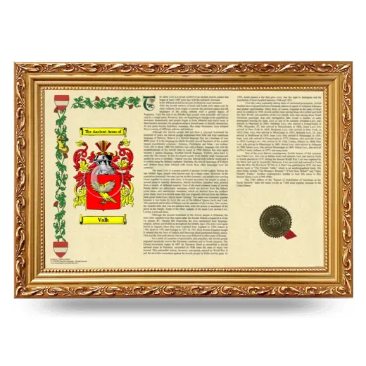 Valk Armorial Landscape Framed - Gold