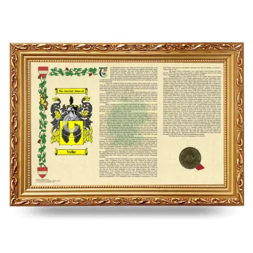 Valke Armorial Landscape Framed - Gold
