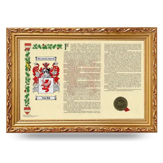 Van'dyk Armorial Landscape Framed - Gold