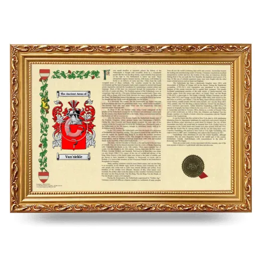 Van'sickle Armorial Landscape Framed - Gold