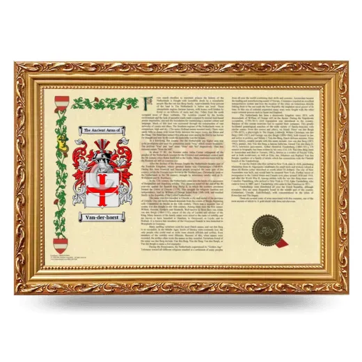 Van-der-horst Armorial Landscape Framed - Gold