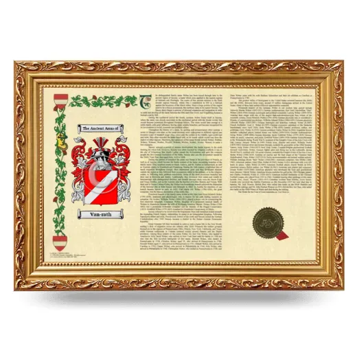 Van-rath Armorial Landscape Framed - Gold