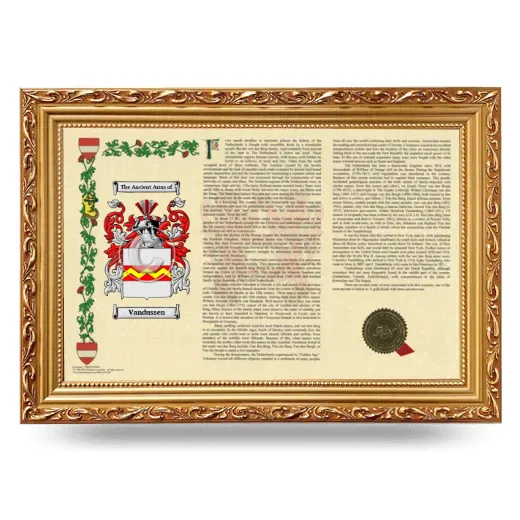 Vandussen Armorial Landscape Framed - Gold