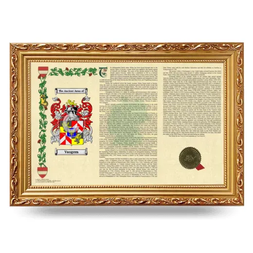 Vangern Armorial Landscape Framed - Gold