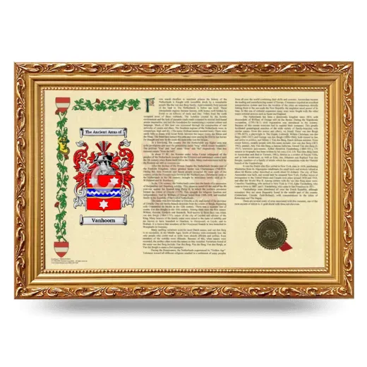 Vanhoorn Armorial Landscape Framed - Gold