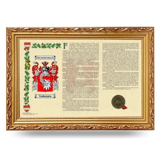 Vankampen Armorial Landscape Framed - Gold