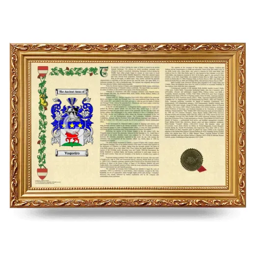 Vaqueiro Armorial Landscape Framed - Gold