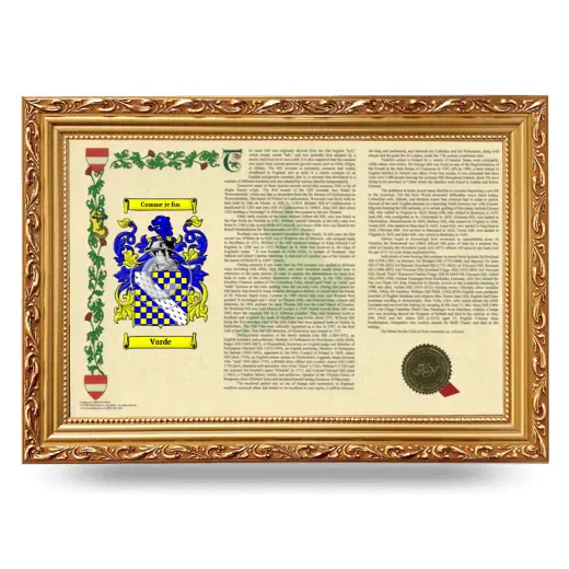 Varde Armorial Landscape Framed - Gold