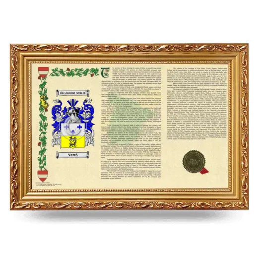 Varró Armorial Landscape Framed - Gold