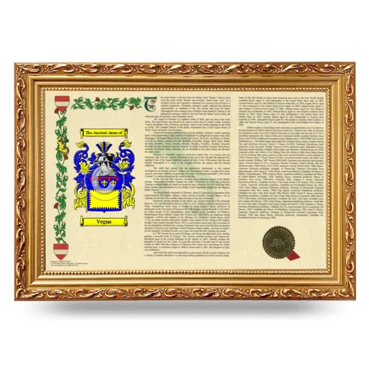 Vegna Armorial Landscape Framed - Gold
